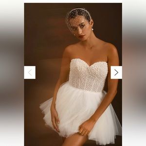 Wtoo by Watters Maeve Strapless Embellished Corset Mini Dress Size 4